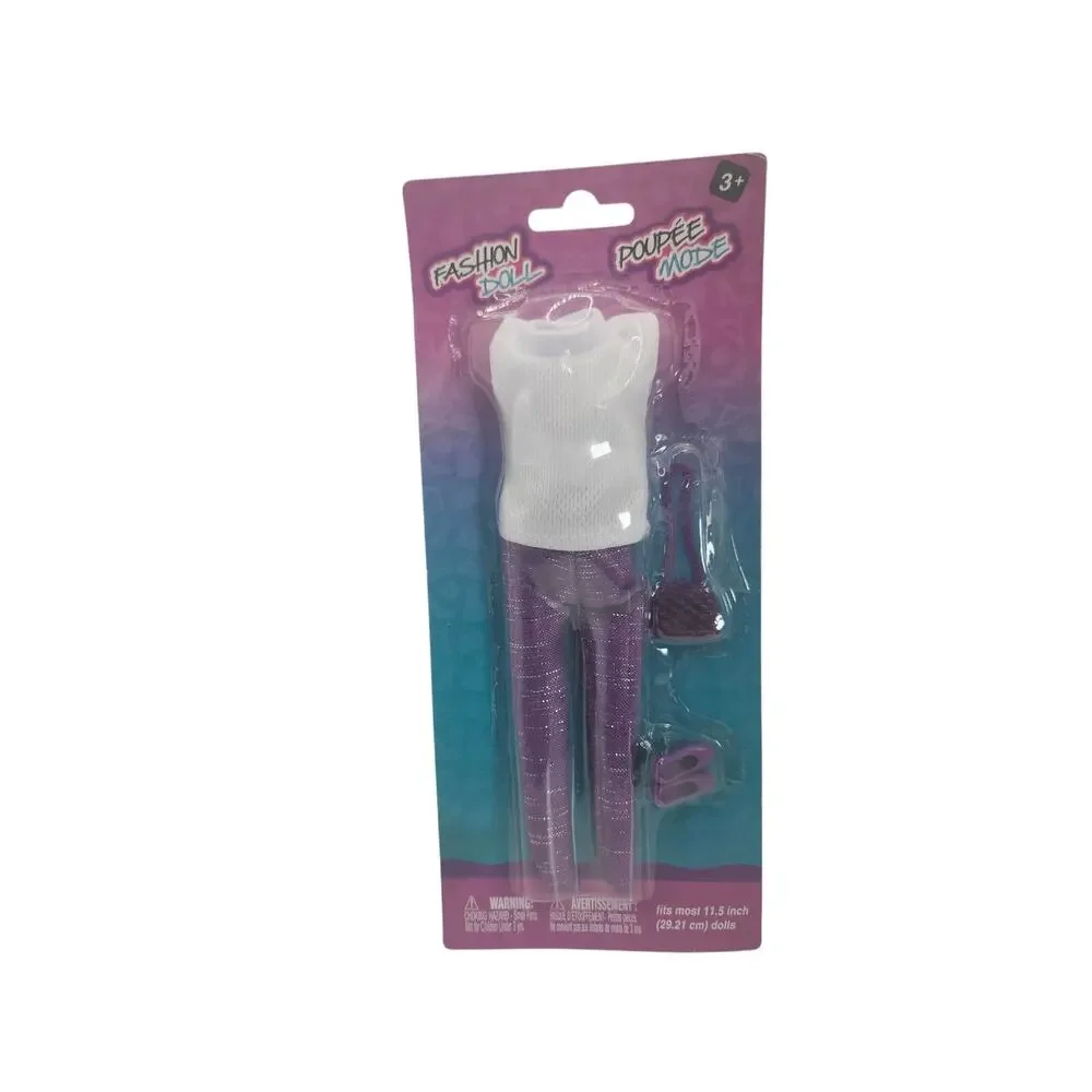Fashion Doll Clothes & Accessories Poupee Mode Top Pants Shoes Purse Barbie Doll